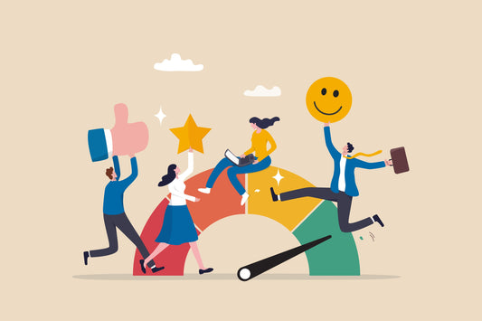 Illustration of students and professionals on a scale going from unmotivated to motivated. Best Nootropics for Motivation in 2025.