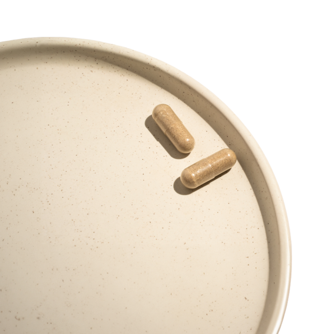MLP capsules on plate